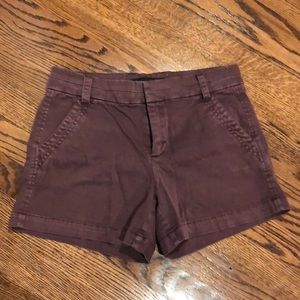 Tinsel cotton twill shorts.